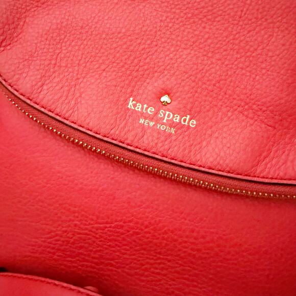 KATE SPADE | Jackson Stoplight (Red) Medium Saddle Flap Satchel Bag Crossbody - Picture 3 of 11